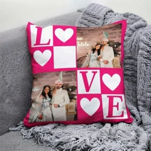 LOVE Pink Cushion