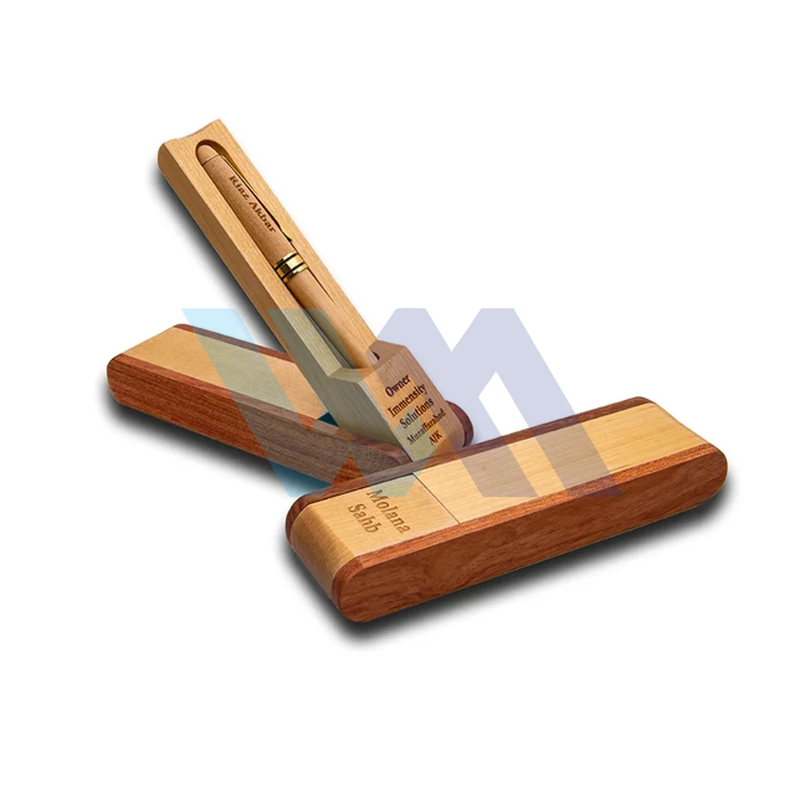 Luxury wooden pen with engraved name, personalized gift box for doctors, engineers, advocates, teachers, and fathers