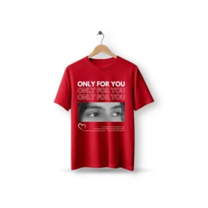 WM Only You custom eye photo t-shirt with couple back print