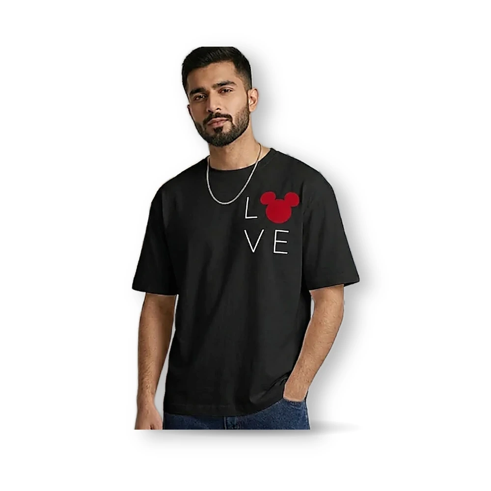 WM white oversized drop shoulder t-shirt with Kaifi Khalil print – view 3