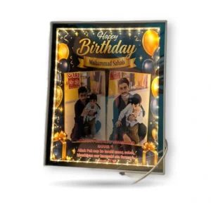 WM LED magic mirror photo frame with personalized photo