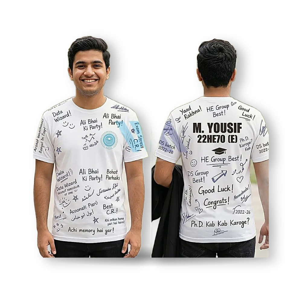 WM comment day farewell batch t-shirt design II with names print