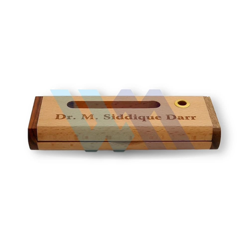WM engraved wooden pen with personalized name and matching wooden gift box – view 7
