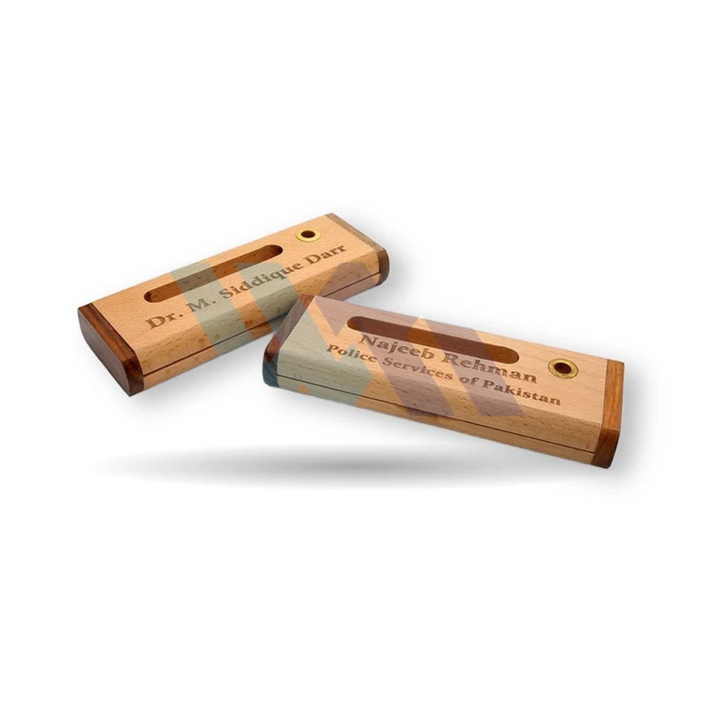 WM engraved wooden pen with personalized name and matching wooden gift box – view 5